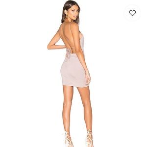 Open back mauve minidress size m